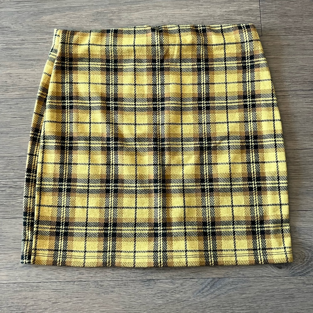 Plaid Yellow Skirt